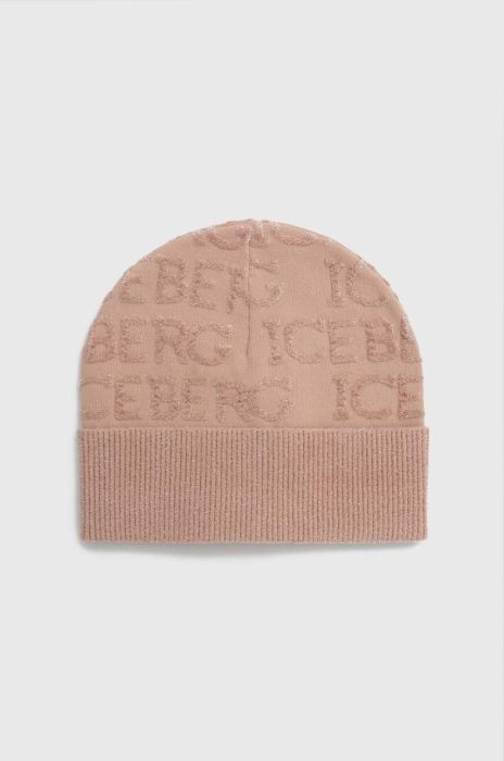 Шапка Iceberg колір рожевий з тонкого трикотажу