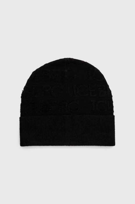 Шапка Iceberg колір чорний з тонкого трикотажу