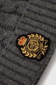 Шапка з домішкою вовни Lauren Ralph Lauren колір сірий з тонкого трикотажу