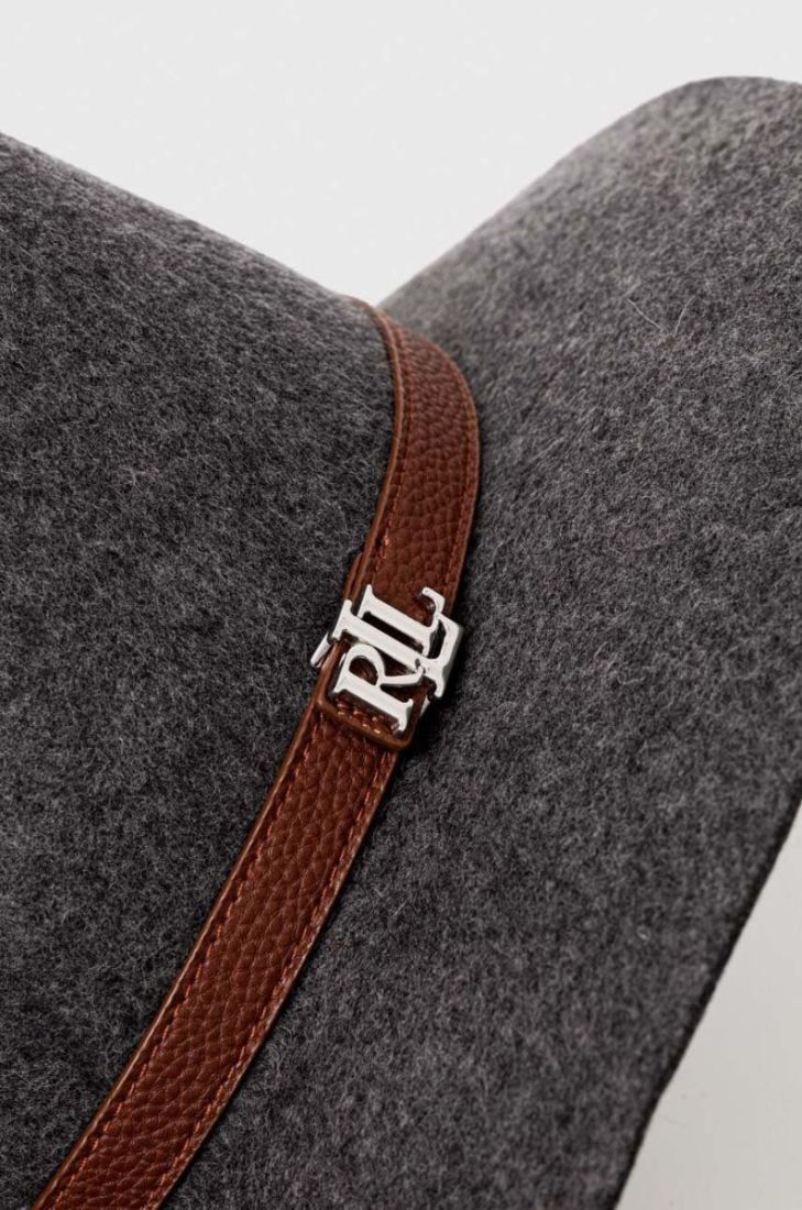 Вовняний капелюх Lauren Ralph Lauren колір сірий вовна