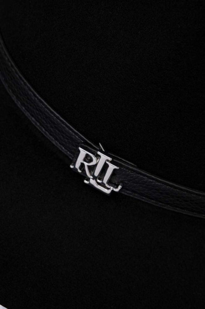 Вовняний капелюх Lauren Ralph Lauren колір чорний вовна фото 2
