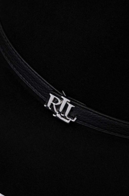 Вовняний капелюх Lauren Ralph Lauren колір чорний вовна фото 2