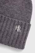 Шапка Lauren Ralph Lauren колір сірий
