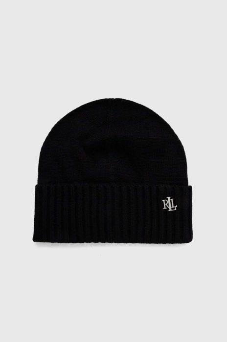 Шапка Lauren Ralph Lauren колір чорний