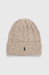 Вовняна шапка Polo Ralph Lauren колір сірий з товстого трикотажу вовна (3632774) Вовняна шапка Polo Ralph Lauren колір сірий з товстого трикотажу вовна (3632774)