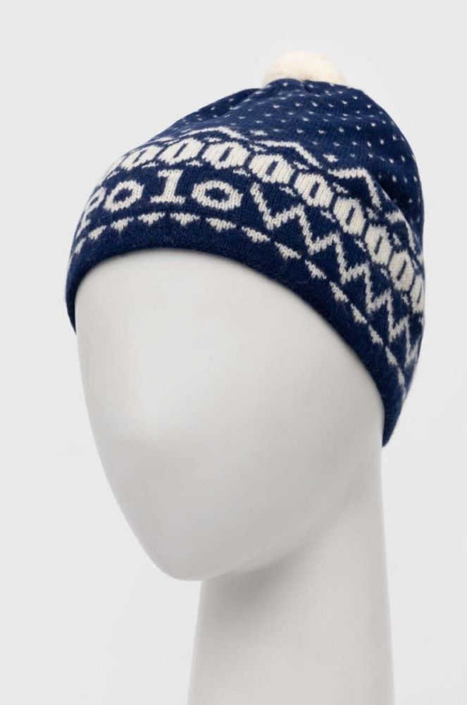 Вовняна шапка Polo Ralph Lauren колір синій з тонкого трикотажу вовна (3629418) фото 3