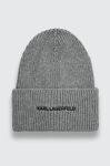 Шапка з домішкою кашеміру Karl Lagerfeld колір сірий з тонкого трикотажу (3550225) Шапка з домішкою кашеміру Karl Lagerfeld колір сірий з тонкого трикотажу (3550225)