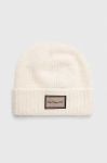 Вовняна шапка Karl Lagerfeld колір бежевий з тонкого трикотажу вовна (3511669) Вовняна шапка Karl Lagerfeld колір бежевий з тонкого трикотажу вовна (3511669)