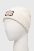 Вовняна шапка Karl Lagerfeld колір бежевий з тонкого трикотажу вовна (3511669)