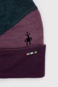 Шапка Smartwool Thermal Merino колір фіолетовий вовняна