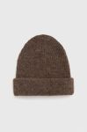 Вовняна шапка Gestuz колір бежевий з товстого трикотажу вовна Вовняна шапка Gestuz колір бежевий з товстого трикотажу вовна