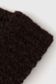 Вовняна шапка Lovechild колір коричневий з товстого трикотажу вовна