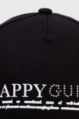 Дитяча Бавовняна кепка Guess колір чорний з аплікацією