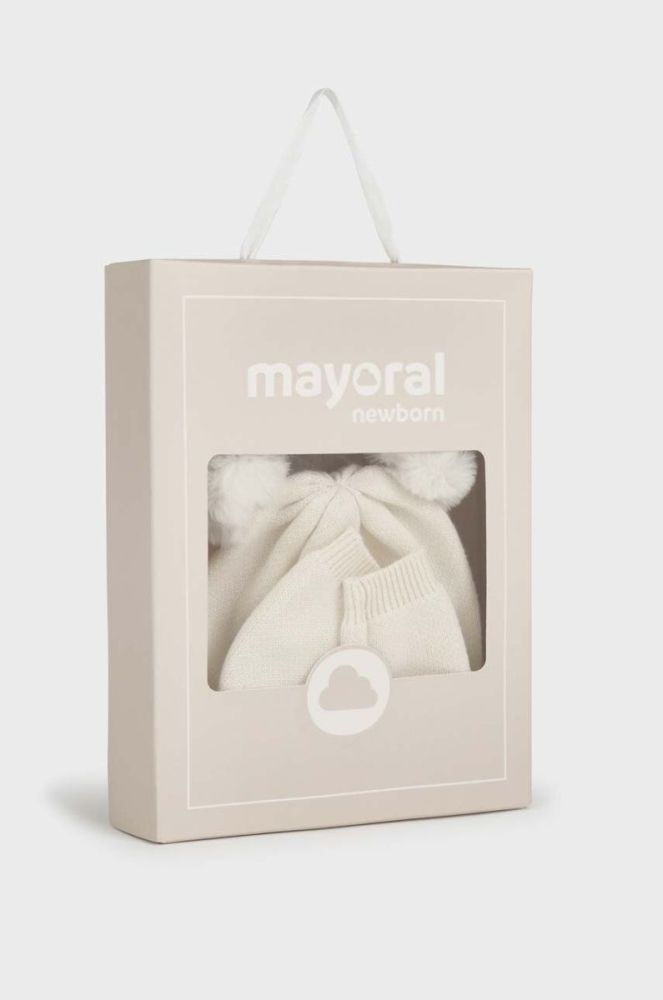Дитячий бавовняний комплект Mayoral Newborn Gift box колір бежевий фото 4