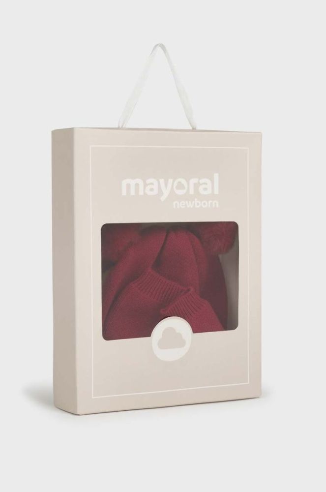 Дитячий бавовняний комплект Mayoral Newborn Gift box колір червоний фото 4