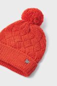 Дитяча шапка з домішкою вовни Mayoral колір помаранчевий з товстого трикотажу вовна