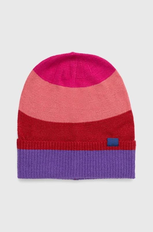 Дитяча шапка United Colors of Benetton колір фіолетовий з тонкого трикотажу (3461959)
