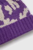 Дитяча шапка United Colors of Benetton колір фіолетовий з тонкого трикотажу (3590923)