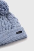Дитяча шапка Pepe Jeans з товстого трикотажу колір блакитний