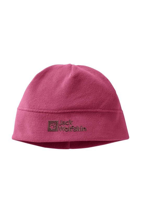 Дитяча шапка Jack Wolfskin REAL STUFF BEANIE колір рожевий з тонкого трикотажу