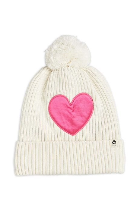 Дитяча бавовняна шапка Mini Rodini колір білий з бавовни