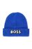 Дитяча шапка з домішкою вовни BOSS колір синій (3445799)