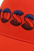 Дитяча бавовняна кепка BOSS колір червоний з аплікацією (3419515)