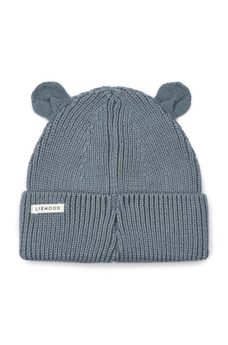 Дитяча бавовняна шапка Liewood колір сірий з бавовни