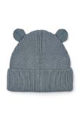 Дитяча бавовняна шапка Liewood колір сірий з бавовни