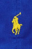 Дитяча бавовняна кепка Polo Ralph Lauren з аплікацією колір блакитний (3470491)