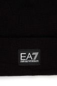 Дитяча шапка EA7 Emporio Armani колір чорний з товстого трикотажу