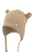 Дитяча шапка з домішкою вовни Jamiks HORD колір бежевий (3639972)