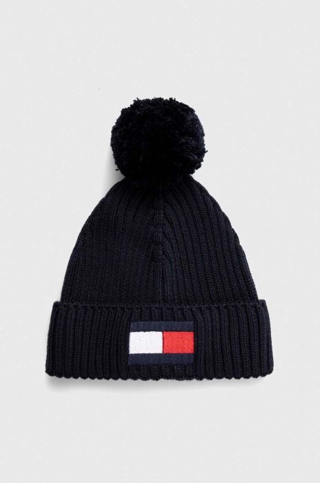 Дитяча шапка Tommy Hilfiger колір синій Дитяча шапка Tommy Hilfiger колір синій