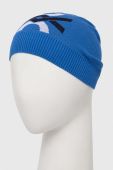 Дитяча бавовняна шапка United Colors of Benetton з тонкого трикотажу з бавовни колір блакитний