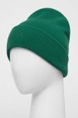 Дитяча вовняна шапка United Colors of Benetton колір зелений вовна