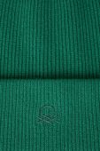 Дитяча вовняна шапка United Colors of Benetton колір зелений вовна