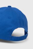 Дитяча бавовняна кепка United Colors of Benetton з аплікацією колір блакитний (3466118)