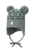 Дитяча вовняна шапка Reima Kuuru колір зелений вовна