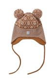 Дитяча вовняна шапка Reima Kuuru колір коричневий вовна