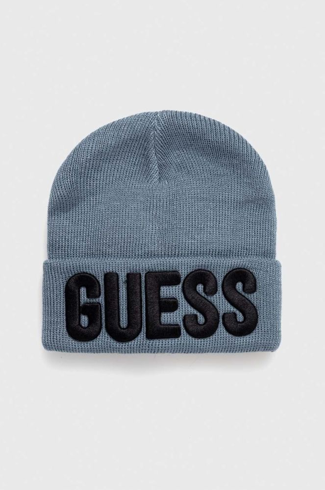 Дитяча шапка Guess з тонкого трикотажу колір блакитний (3638151)