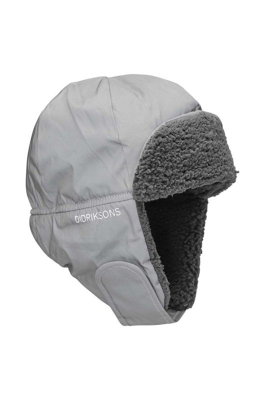 Дитяча шапка Didriksons BIGGLES REFL CAP колір срібний фото 2