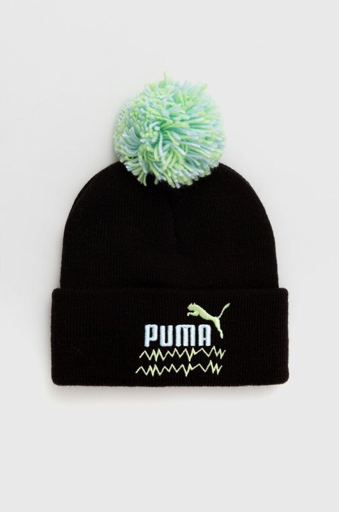 Дитяча шапка Puma Mixmatch Pom Pom Beanie колір чорний