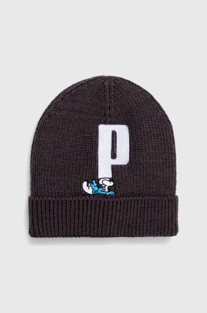 Дитяча шапка Puma x THE SMURFS Beanie колір сірий