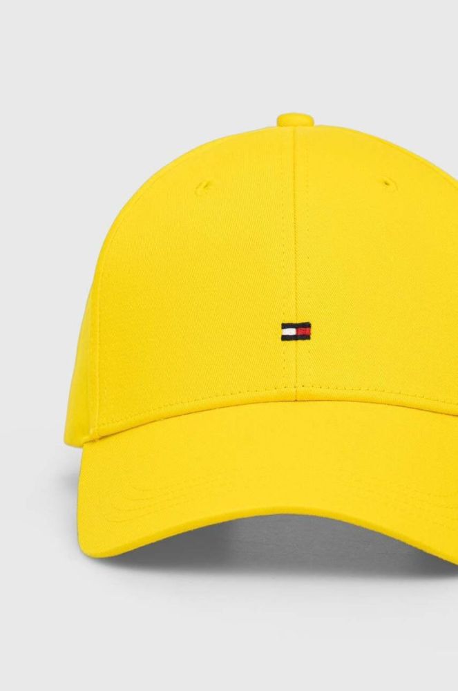 Бавовняна бейсболка Tommy Hilfiger колір жовтий однотонна фото 2