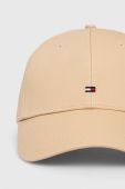 Бавовняна бейсболка Tommy Hilfiger колір бежевий однотонна (3272206)