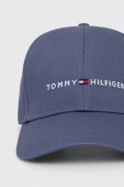 Бавовняна бейсболка Tommy Hilfiger з аплікацією колір блакитний (3272211)
