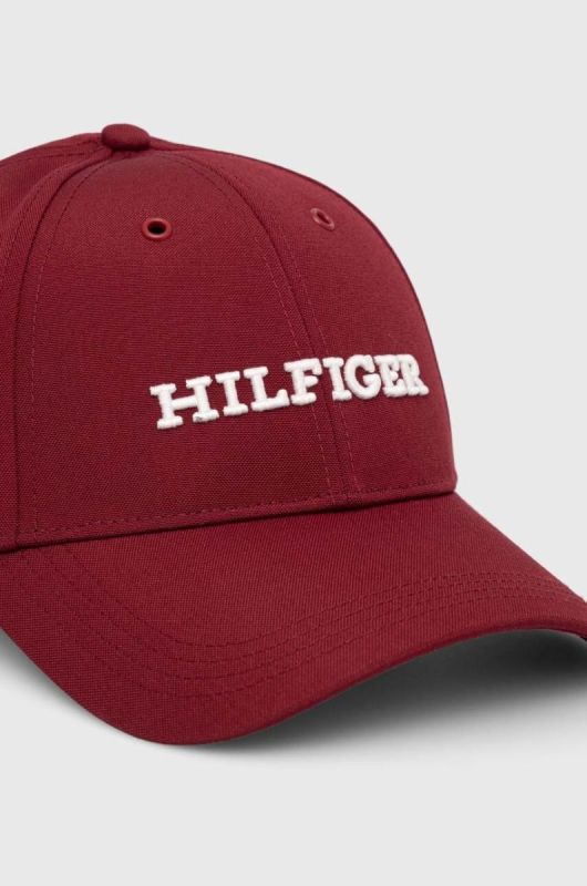 Кепка Tommy Hilfiger колір бордовий з аплікацією фото 2