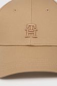 Бавовняна бейсболка Tommy Hilfiger колір бежевий однотонна (3259883)