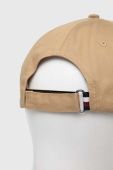 Бавовняна бейсболка Tommy Hilfiger колір бежевий однотонна (3259883)