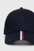 Бавовняна бейсболка Tommy Hilfiger колір синій з принтом
